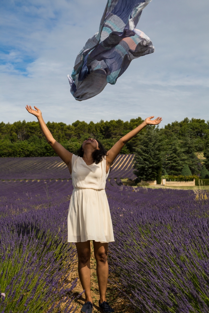 Photo shoot in the lavender field near Joucas, Provence